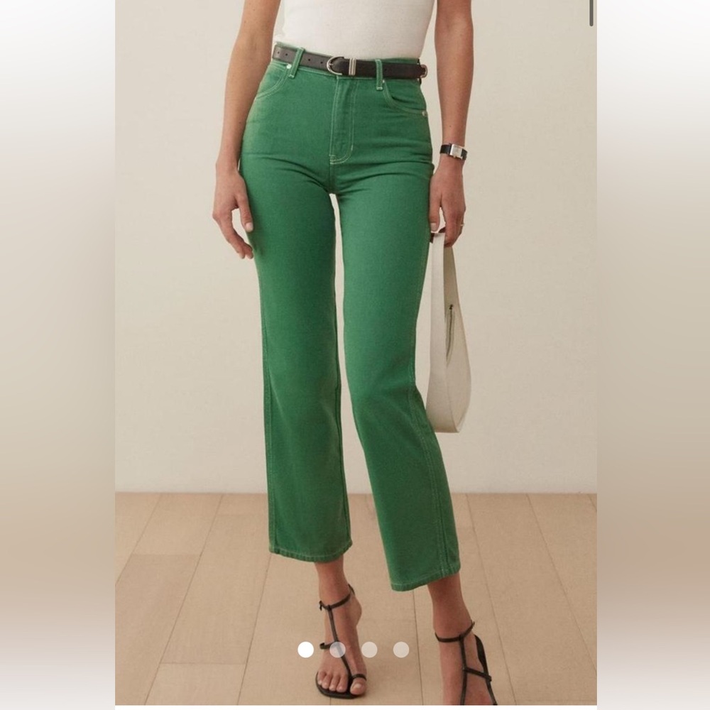 NWT REFORMATION  COWBOY HIGH RISE Jeans / Color Grass/ Size 29